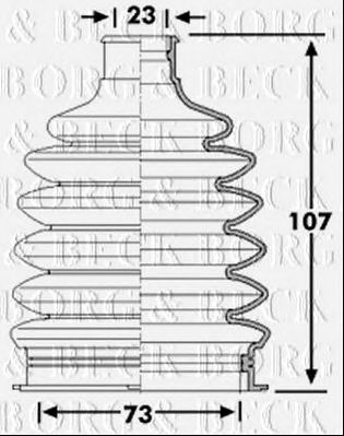 BORG & BECK bcb6109 -  Пыльник, приводной вал